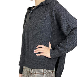 Pull à col en O à manches longues respirant pour femmes à vendre pull en coton pour femmes avec logo personnalisé et complet pull pour femmes - Product Image 1