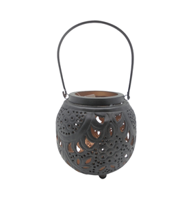 Artisanat Décoratif Fer Rond Votif Blanc Avec Cuivre Antique Bougeoirs Lanternes Et Pot De Bougie Pour La Décoration De La Maison - Product Image 5