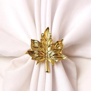 Citrouille et feuille d'automne or rond de serviette élégant décor de table d'automne parfait pour les mariages de Thanksgiving et les repas saisonniers - Product Image 2