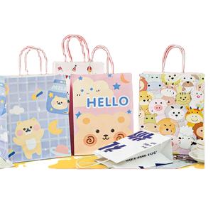 Sacs de shopping en papier kraft blanc imprimés sur mesure avec poignées torsadées, sacs écologiques pour la vente au détail et les cadeaux - Product Image 3