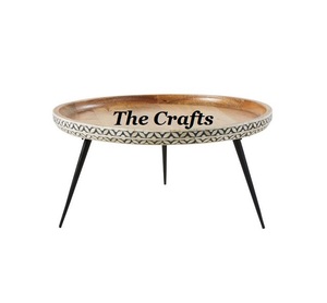 Aluminium And Wooden <b>Side</b> <b>Table</b> For Furniture Accessories Superior Quality Living Room Decorative <b>Table</b> - Product Image 4