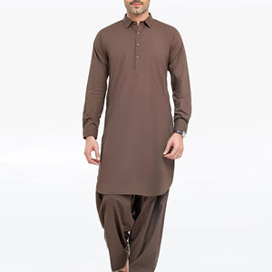 Salwar Kameez classique de qualité supérieure pour hommes pakistanais, vêtement traditionnel musulman, coupe régulière, pour mariage, Eid, bureau, tenue décontractée - Product Image 1