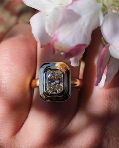 Ensemble de lunette bague de fiançailles bague en diamant cultivé en laboratoire certifié IGI 2.00 Ct Radiant Lab diamant bride Solitaire CVD bague en diamant VS1 - Product Image 3