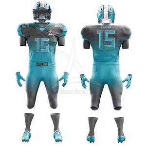 Uniforme de football américain durable en sublimation, respirant, à manches courtes, séchage rapide, tissu extensible doux pour une flexibilité et un ajustement parfaits - Product Image 1