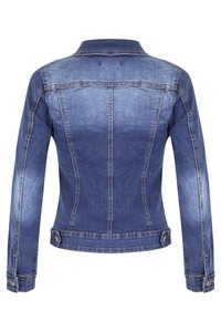 100% coton décontracté respirant femme veste élégante Slim Fit Denim veste personnaliser conception lavé à capuche jean veste - Product Image 2