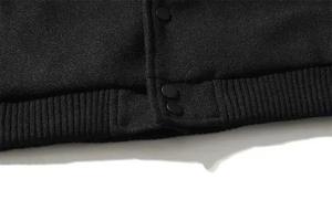 Vêtements de baseball pour hommes Design personnalisé Chenille broderie Letterman Varsity vestes en cuir mince manches col montant vêtements de baseball pour hommes - Product Image 2