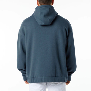 Sweats à capuche personnalisés en gros pour hommes, surdimensionnés, épaules tombantes, 100% coton, sweats à capuche décontractés pour hommes avec logo personnalisé, couleurs - Product Image 3