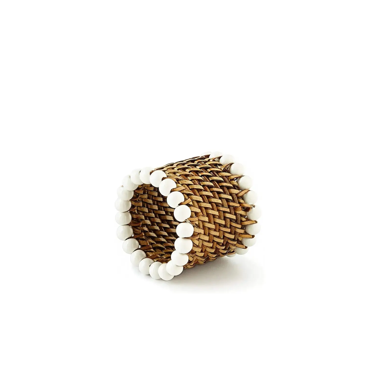 הגעה חדשה ועיצוב ייחודי בעבודת יד אבזם טבעת מפיות קש עם מחזיק מפיות מתכת בצורת עגולה
