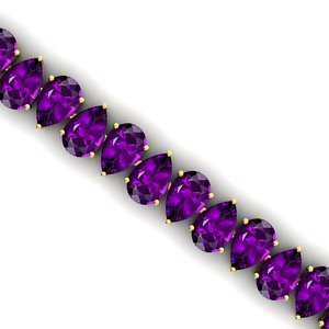 Pulsera de tenis de oro de 14K con amatista púrpura cortada en PerA alternativa Natural, pulsera de piedras preciosas, pulsera minimalista moderna para mujer 2025 - Product Image 5