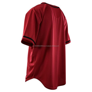 Nueva camiseta de béisbol Lisa Diseño personalizado Hombres Camiseta de béisbol en blanco Venta al por mayor Camisetas de béisbol - Product Image 4