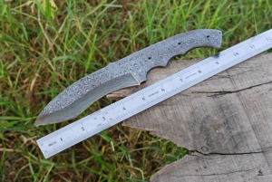 Hoja de Damasco personalizable, cuchillo forjado a mano en blanco con soporte OEM disponible - Product Image 4