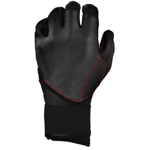 Gants de frappeur professionnels à manchette longue de couleur noire avec logo personnalisé Gants de baseball en cuir de haute qualité - Product Image 3