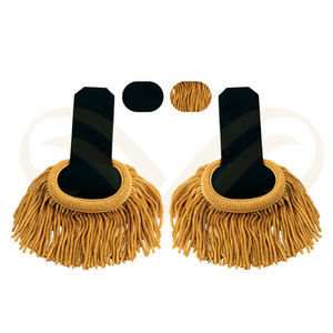 2025 haute qualité doré uniforme lingot fil coupe épaule épaulette planches brodées pour équipement de défense personnelle - Product Image 2