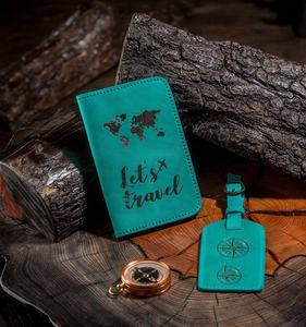 Porte-passeport couverture en cuir pleine fleur portefeuille étui personnalisé PTH-0094B - Product Image 1