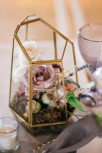 Maceta colgante suculenta de cristal negra irregular alta al mejor precio al por mayor con marco de hierro para decoración de hogar, jardín y oficina - Product Image 2