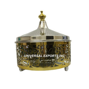 Olla de acero con caligrafía árabe, recién llegado, cazuela de diseñador hecha a mano, forma redonda, nuevo calentador de alimentos de Metal de lujo - Product Image 3