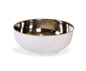 Bol rond en métal avec intérieur martelé doré et extérieur noir - Product Image 5