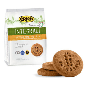 Biscuits Digestifs Intégraux Crich G.300X12pz, Sachet Dur Sucré 300g X 12 Pièces, Riches en Fibres, Prêts à Consommer - Product Image 1