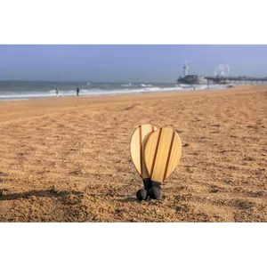 Ensemble de tennis de plage en bois Frescobol personnalisé avec accessoires - Product Image 3