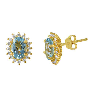 Bijoux fins attrayants plaqué or 925 argent sterling tanzanite pierre précieuse boucle d'oreille pour femmes accessoires bijoux - Product Image 5