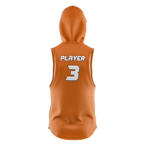 New Arrival <b>Men</b> Sublimation <b>Sleeveless</b> Hoodies High Quality Warm Polyester Fleece Fabric Sublimation <b>Hoodie</b> Embossed Print - Product Image 4