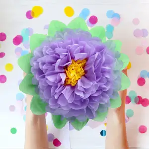 Colorful Paper Flowers Hanging Paper Pompoms Carnival Fiesta Theme Party Paper Flower For Birthday Carnival Party Background