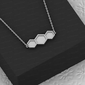Genuine 925 <b>Silver</b> Hexagon Collet Bezel Cup Semi Mount Charm Pendant <b>Necklace</b> Setting Ashes Stone Resin DIY Jewelry Findings - Product Image 2