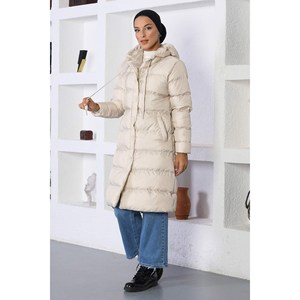 Veste matelassée à capuche avec fermeture éclair, type trench-coat - Product Image 3