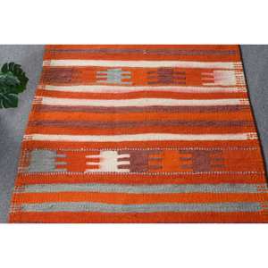 Alibaba Exclusive Vintage Turkish Kilim Wool Alfombra de área grande 31X94 FT Orange Patchwork Design Latex para pasillo-¡Impresionante! - Product Image 5
