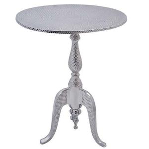 Table basse ronde moderne en aluminium de haute qualité avec revêtement en poudre marron Table basse en métal fini pour meubles de maison - Product Image 6