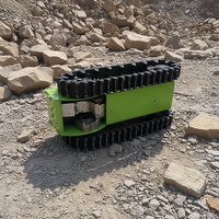 Robot Kargo Mini 3 Ton Pengiriman Cepat, Chassis Beroda Elektrik Tugas Berat Industri dengan Motor Brushless 24V dan Remote Control