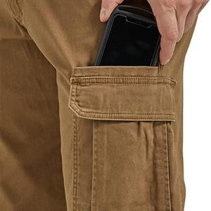 Custom Loose Oversized High Quality <b>Men's</b> Pants Cotton Canvas <b>Workwear</b> Cargo Pants Wholesale Logo Printed <b>Trousers</b> - Product Image 4