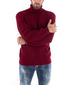 Suéter de punto de lana de algodón 100% para hombre, suéter con patrón de punto sólido para hombre, ropa deportiva transpirable para hombre, ropa - Product Image 5