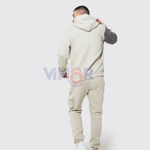 Logotipo personalizado, ropa de calle sólida informal, serigrafía, lavado ácido, traje de sudor acampanado apilado, Parche de chenilla bordado desgastado - Product Image 6