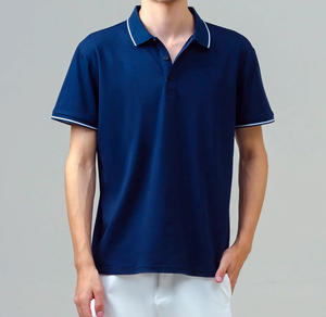 Camisa de Manga Corta con Cuello Alto y Estampado Digital Personalizado para Hombre, Mezcla de Poliéster/Algodón, Transpirable, Ecológica, de Secado Rápido para Exteriores - Product Image 1