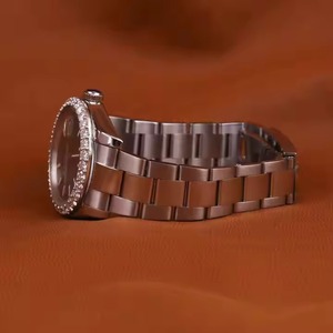 Reloj con esfera analógica verde Premium, ancho de banda de 20mm, alta calidad, único, elegante, VVS, diamante, moissanita, banda de acero inoxidable, cristal - Product Image 2