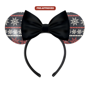 Diadema Personalizada con Diseño de Copo de Nieve para Niñas, Pinta Tu Propio Accesorio para el Cabello, Manualidad de Vinilo Negro para Niños - Product Image 1