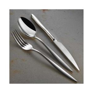 Juego de cubiertos de acero, Set de tenedor y cuchara, cuchillo real europeo ecológico, negro plateado, tenedores, cucharas, cuchillos - Product Image 2