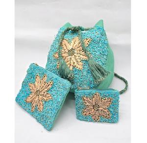 Pochette élégante de haute qualité avec broderie de fil perlé décorative pour femmes - Product Image 4