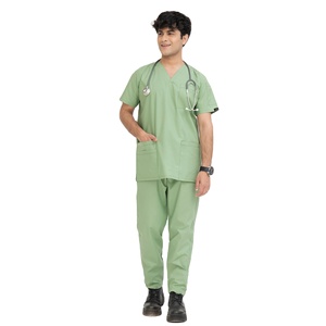 Haut de blouse médicale pour homme, fabrication OEM, usage quotidien en hôpital et clinique, uniforme professionnel, haut de blouse personnalisé pour homme - Product Image 2
