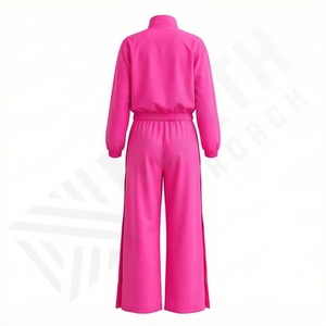 Ensemble décontracté pour femme, ensemble jogging, tenue deux pièces, vêtements, veste zippée oversize et jogging ample, survêtement coupe-vent pour femme - Product Image 2