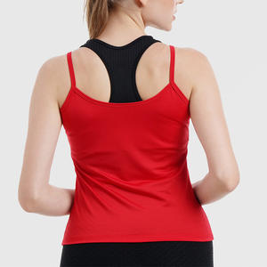 เสื้อกล้ามออกกำลังกายเล่นกีฬาของผู้หญิงเสื้อกล้ามแขนกุดสำหรับเล่นฟิตเนสโยคะออกกำลังกายเพาะกายเสื้อกล้ามออกแบบโลโก้ได้ตามต้องการ - Product Image 3