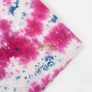 Multi-Color Tie-Dye Printed Cotton Fabric Unique Handcrafted Textile for Dresses <b>Crafts</b> Bags Curtains - Product Image 2