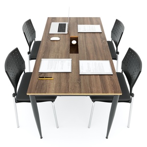 Contemporary 160x80cm <b>Office</b> Meeting <b>Table</b> with Melamine Coating & Cone II System HBCN022 - Product Image 3
