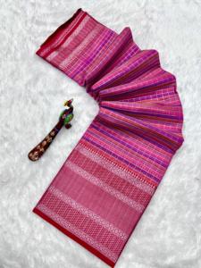 Saree semi-soie élégant de haute qualité pour adultes doux et lisse impressions entièrement numériques glands décoratifs Pallu filet traditionnel indien - Product Image 5