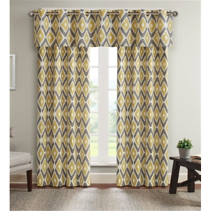 Tenda a occhielli Madison Park Ashlin Diamond 50 x 84 Giallo, Misura pannello 84, Tende e mantovane eleganti - Product Image 1