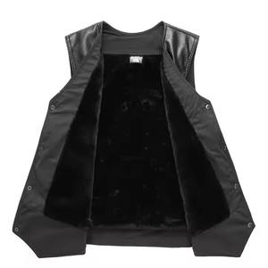 Ropa de moda 2025 Chalecos de cuero Transpirable Personalizado Buena calidad Diseño superior Hombres Chaleco de cuero - Product Image 5