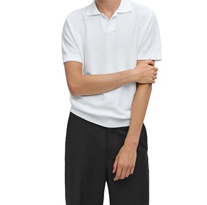 Tissu jersey 100% coton de qualité supérieure, anti-rides, noir, pour chemise homme, moins de 50$, collection 2026 - Product Image 1