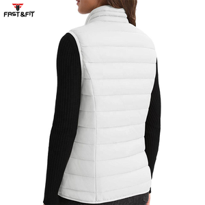 Chaqueta de invierno informal para mujer, superventas, algodón transpirable de alta calidad, cuello alto, diseño sin mangas con cierre de cremallera - Product Image 2