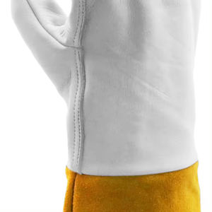 Gants de sécurité en cuir de vache fendu de 14 pouces avec logo personnalisé Gants de travail de construction à paume complète Gants de soudage de protection des mains - Product Image 4